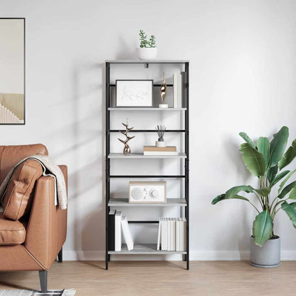 vidaXL Bücherregal Graues Sonoma 60 x 29,5 x 149 cm Holzwerkstoff