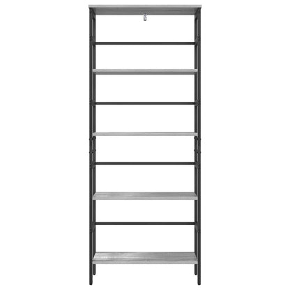 vidaXL Bücherregal Graues Sonoma 60 x 29,5 x 149 cm Holzwerkstoff