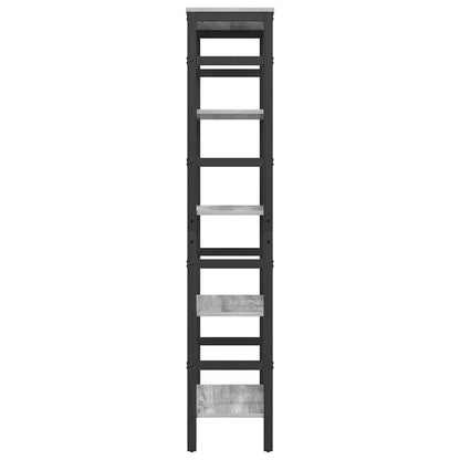 vidaXL Bücherregal Graues Sonoma 60 x 29,5 x 149 cm Holzwerkstoff