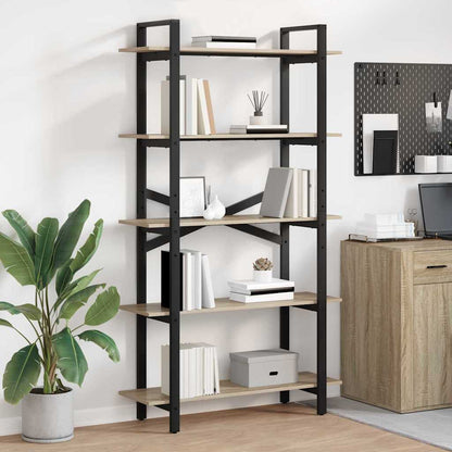 vidaXL Bücherregal Sonoma-Eiche 100 x 33,5 x 178 cm Holzwerkstoff
