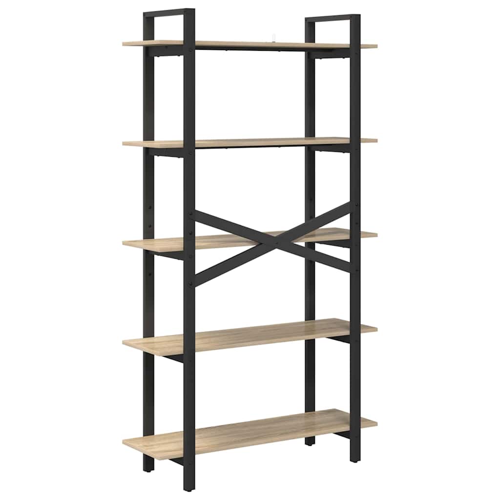 vidaXL Bücherregal Sonoma-Eiche 100 x 33,5 x 178 cm Holzwerkstoff