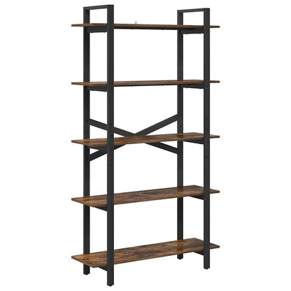 vidaXL Bücherregal Geräucherte Eiche 100 x 33,5 x 178 cm Holzwerkstoff