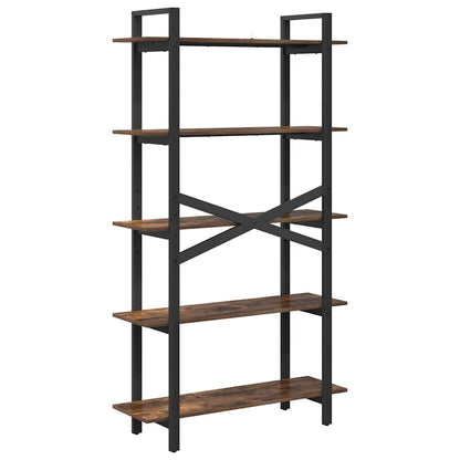 vidaXL Bücherregal Geräucherte Eiche 100 x 33,5 x 178 cm Holzwerkstoff