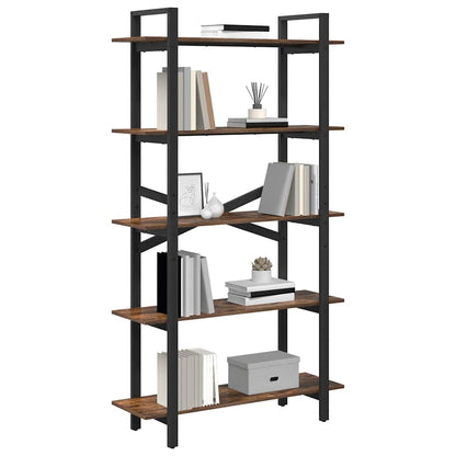 vidaXL Bücherregal Geräucherte Eiche 100 x 33,5 x 178 cm Holzwerkstoff