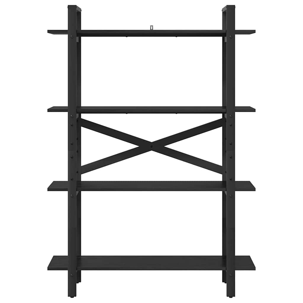 vidaXL Bücherregal Schwarz Eichen-Optik 100 x 33,5 x 140 cm
