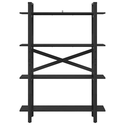 vidaXL Bücherregal Schwarz Eichen-Optik 100 x 33,5 x 140 cm