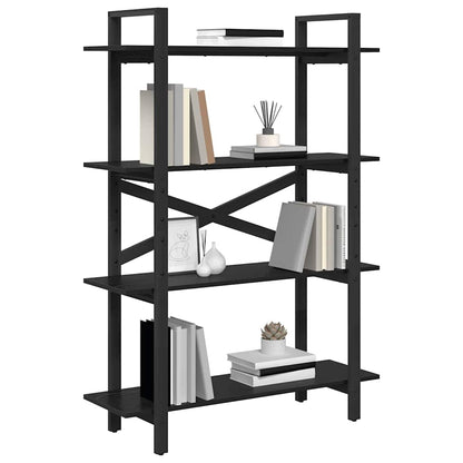 vidaXL Bücherregal Schwarz Eichen-Optik 100 x 33,5 x 140 cm