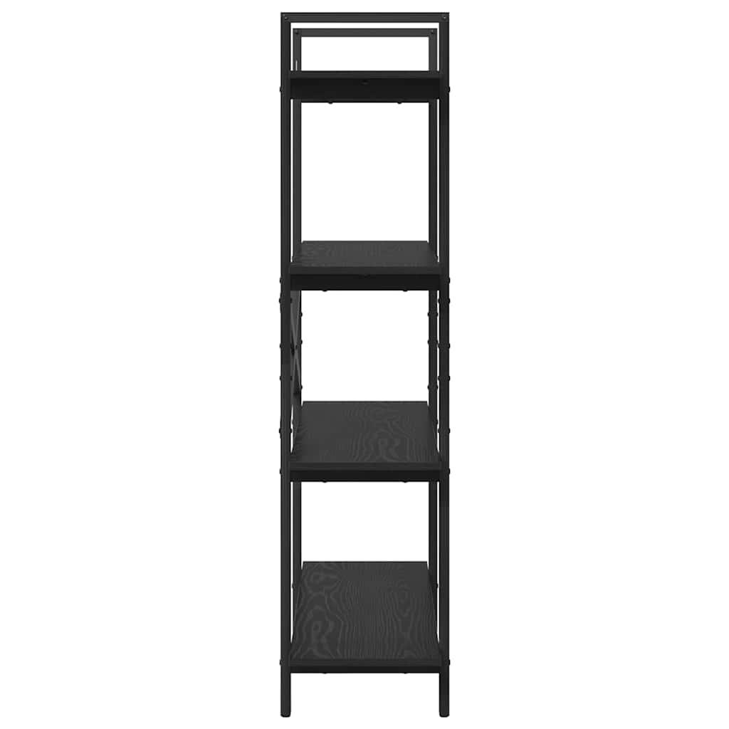 vidaXL Bücherregal Schwarz Eichen-Optik 100 x 33,5 x 140 cm