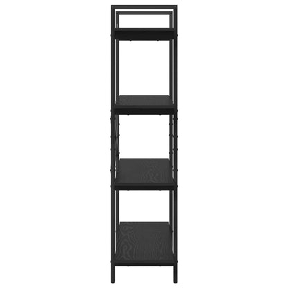 vidaXL Bücherregal Schwarz Eichen-Optik 100 x 33,5 x 140 cm