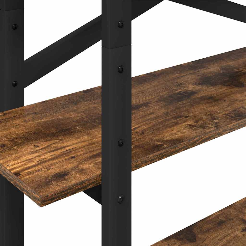 vidaXL Bücherregal Geräucherte Eiche 100 x 33,5 x 140 cm Holzwerkstoff