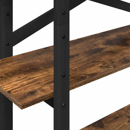 vidaXL Bücherregal Geräucherte Eiche 100 x 33,5 x 140 cm Holzwerkstoff