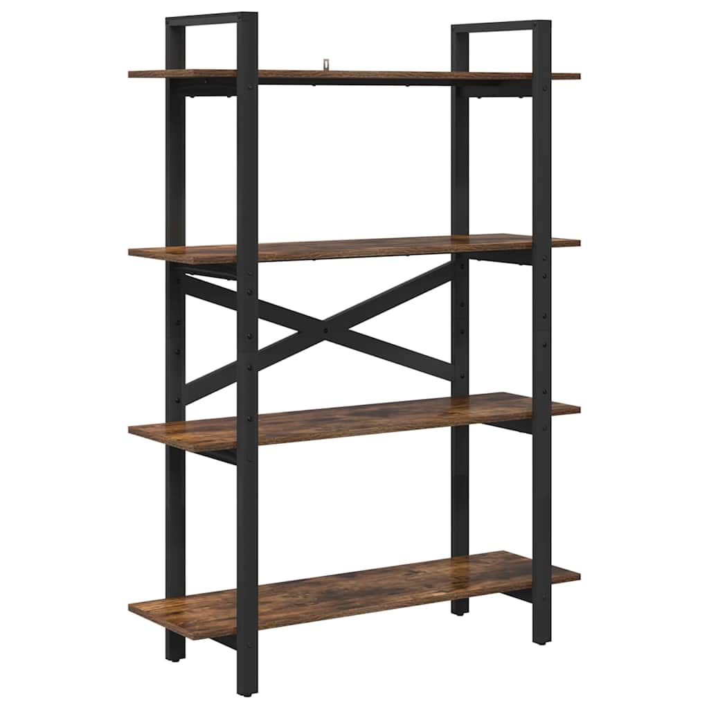 vidaXL Bücherregal Geräucherte Eiche 100 x 33,5 x 140 cm Holzwerkstoff