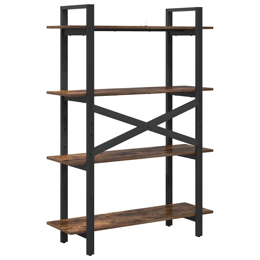 vidaXL Bücherregal Geräucherte Eiche 100 x 33,5 x 140 cm Holzwerkstoff