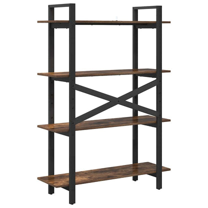 vidaXL Bücherregal Geräucherte Eiche 100 x 33,5 x 140 cm Holzwerkstoff