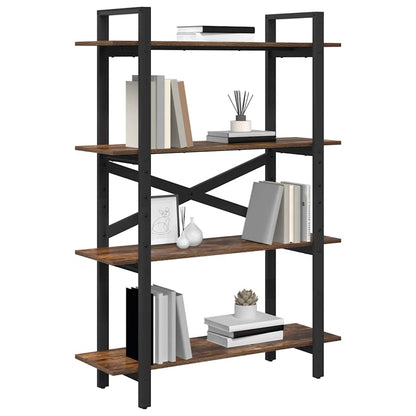 vidaXL Bücherregal Geräucherte Eiche 100 x 33,5 x 140 cm Holzwerkstoff