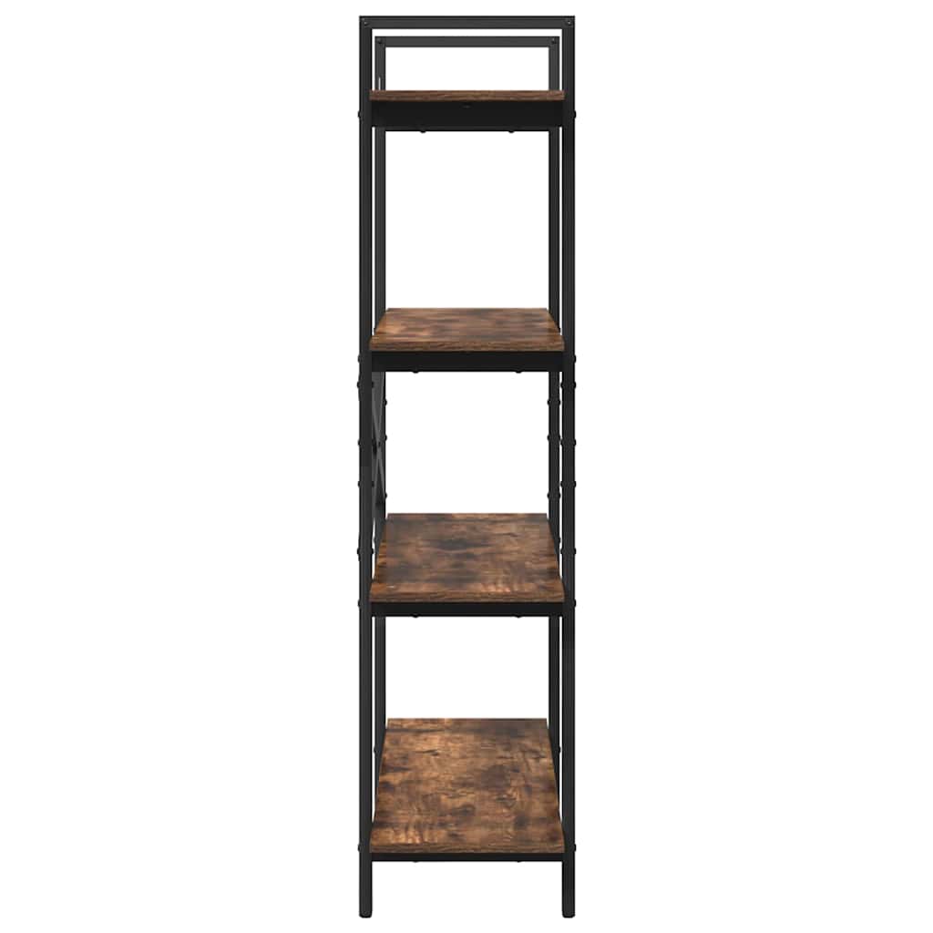 vidaXL Bücherregal Geräucherte Eiche 100 x 33,5 x 140 cm Holzwerkstoff