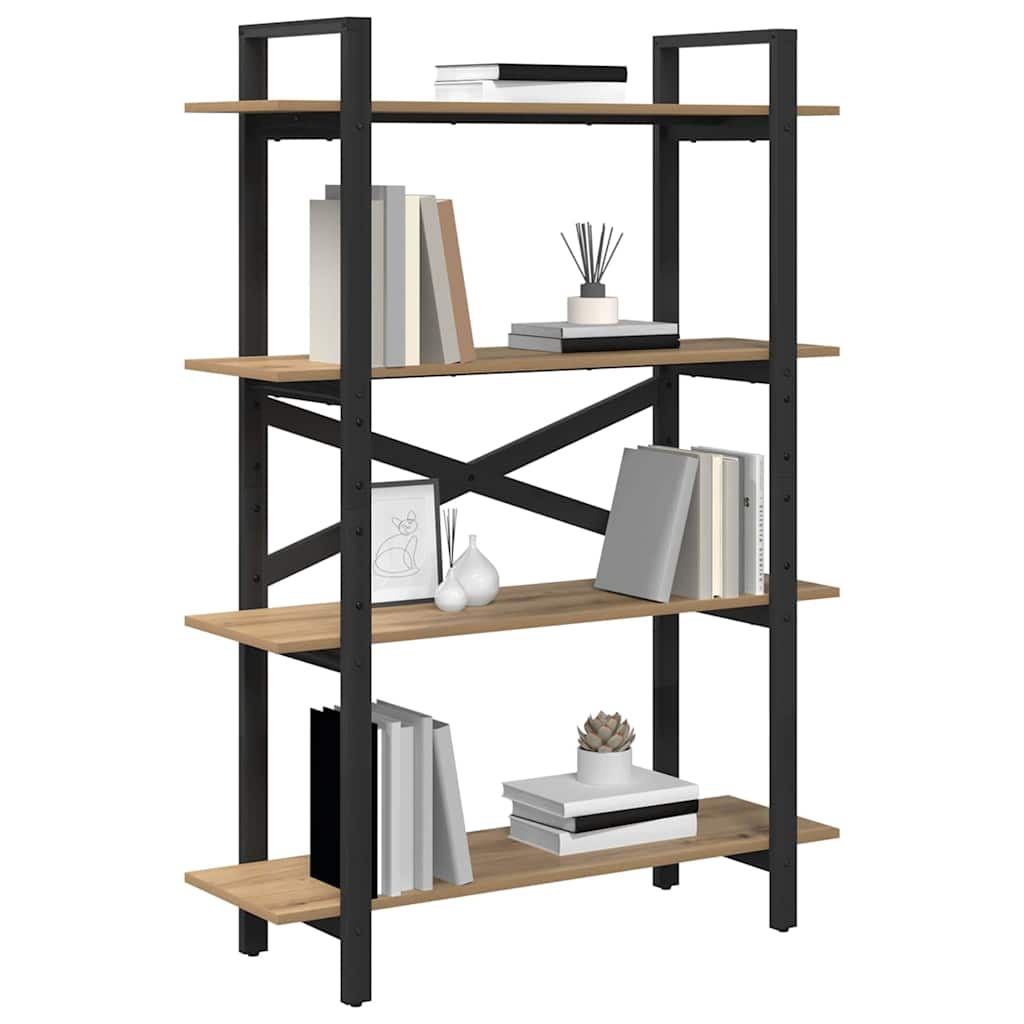 vidaXL Bücherregal Artisan-Eiche 100 x 33,5 x 140 cm Holzwerkstoff
