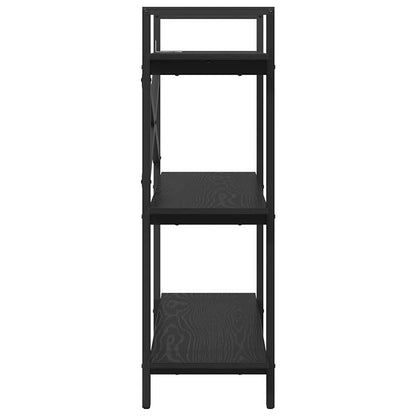 Bücherregal Schwarz Eichen-Optik 100 x 33,5 x 102 cm