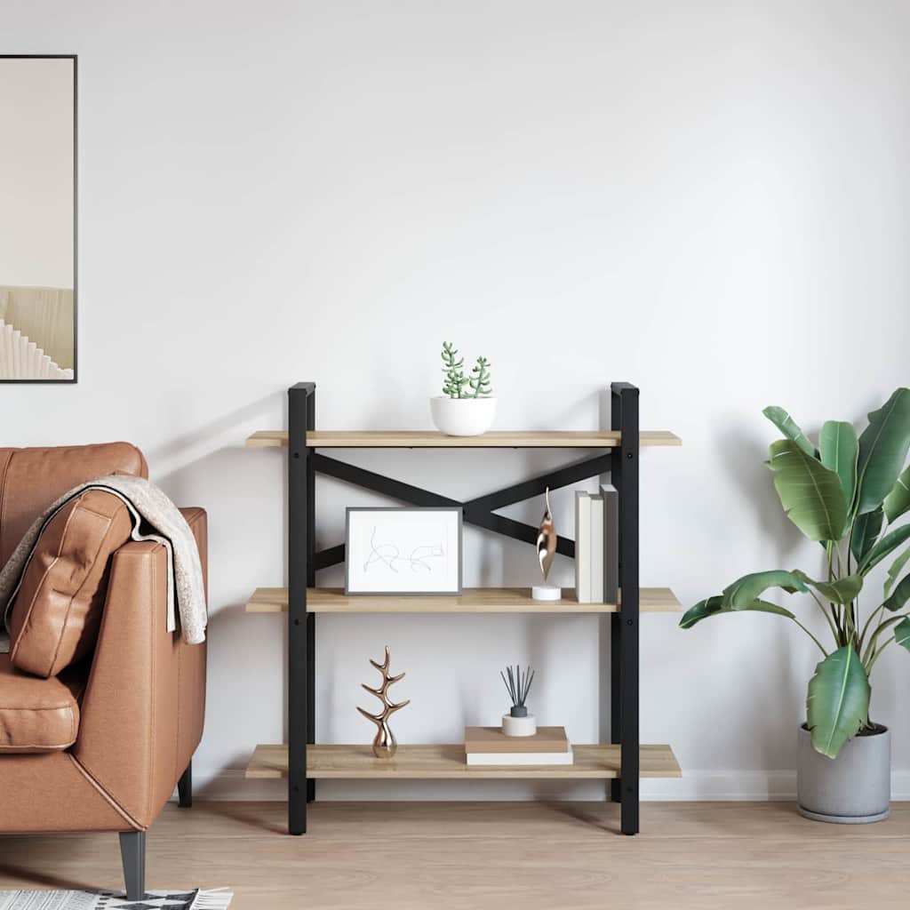 vidaXL Bücherregal Sonoma-Eiche 100 x 33,5 x 102 cm Holzwerkstoff