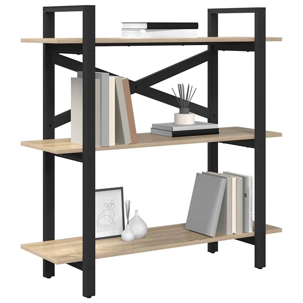 vidaXL Bücherregal Sonoma-Eiche 100 x 33,5 x 102 cm Holzwerkstoff