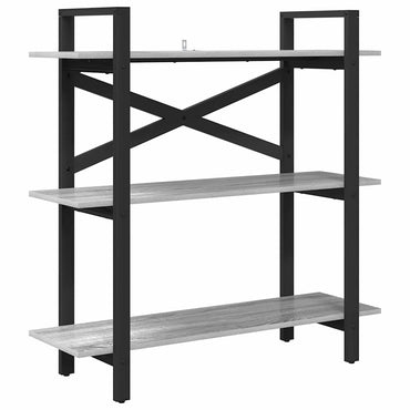 vidaXL Bücherregal Graues Sonoma 100 x 33,5 x 102 cm Holzwerkstoff