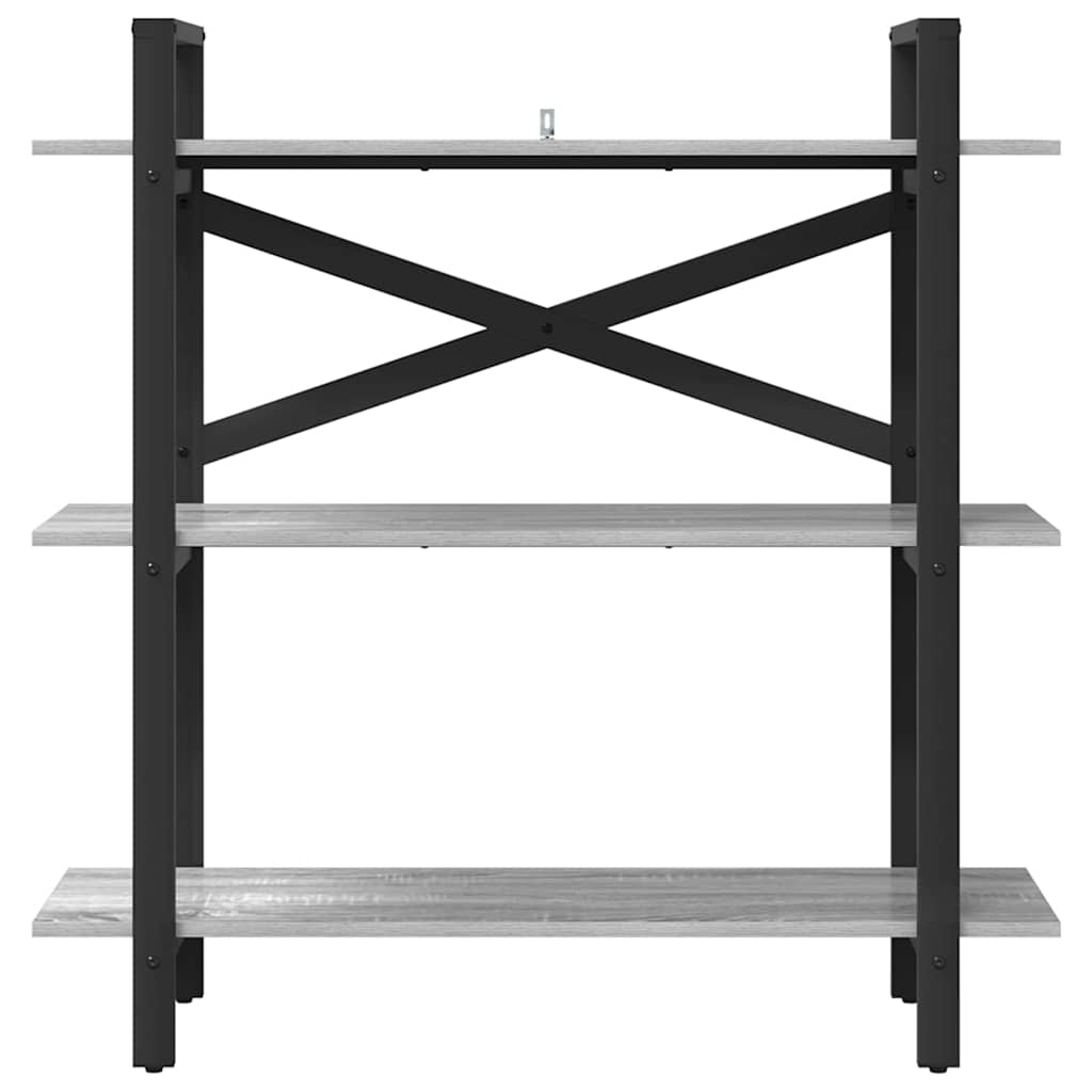 vidaXL Bücherregal Graues Sonoma 100 x 33,5 x 102 cm Holzwerkstoff