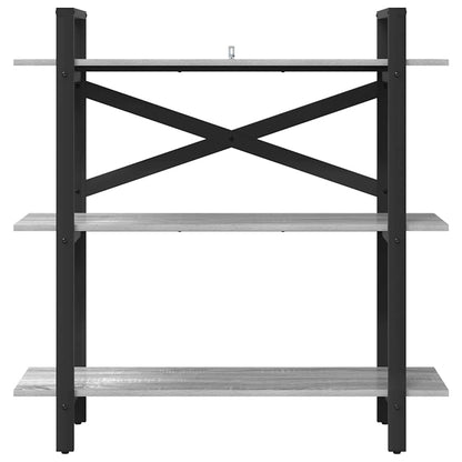 vidaXL Bücherregal Graues Sonoma 100 x 33,5 x 102 cm Holzwerkstoff