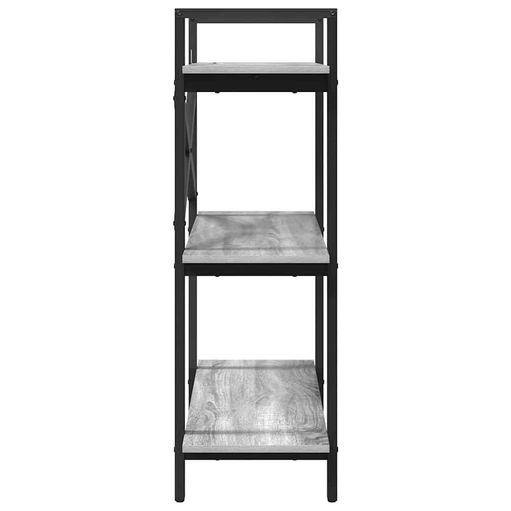 vidaXL Bücherregal Graues Sonoma 100 x 33,5 x 102 cm Holzwerkstoff