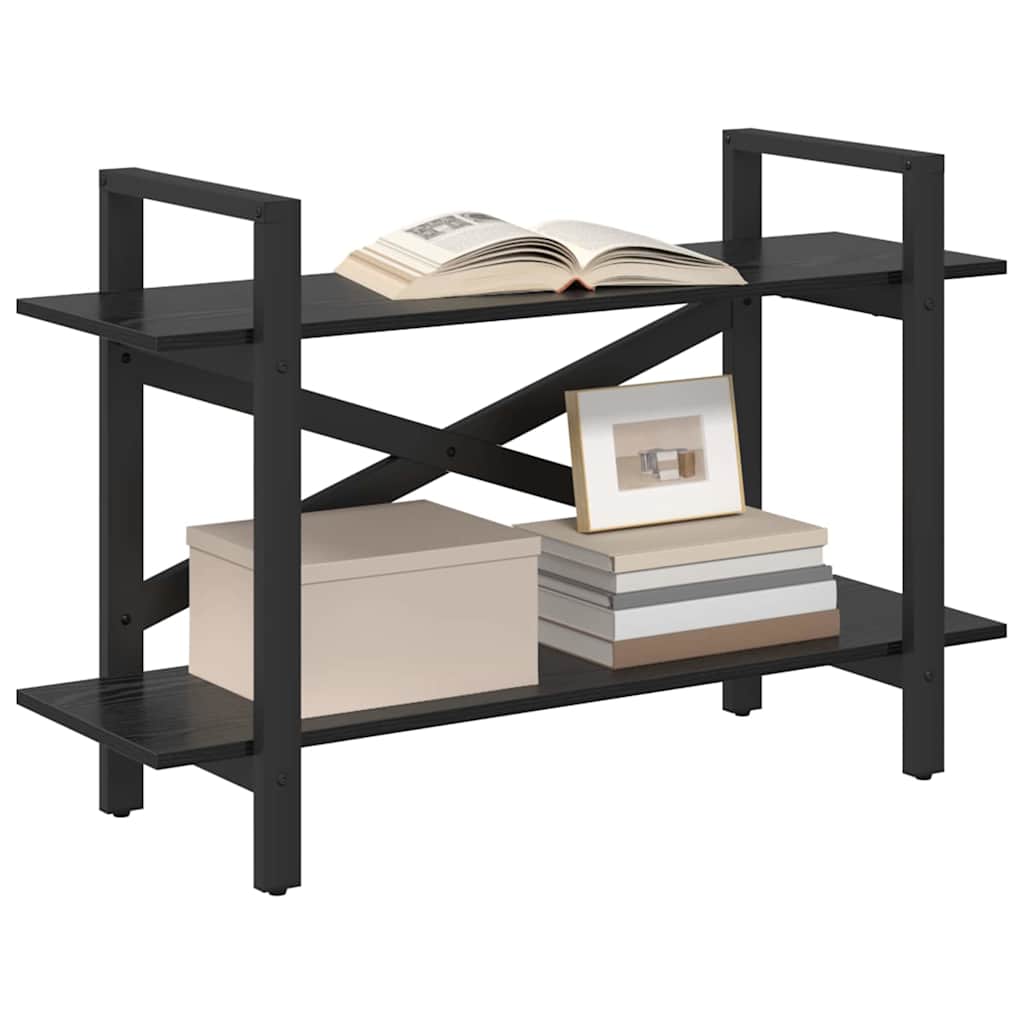 vidaXL Bücherregal Schwarz Eichen-Optik 100 x 33,5 x 64 cm