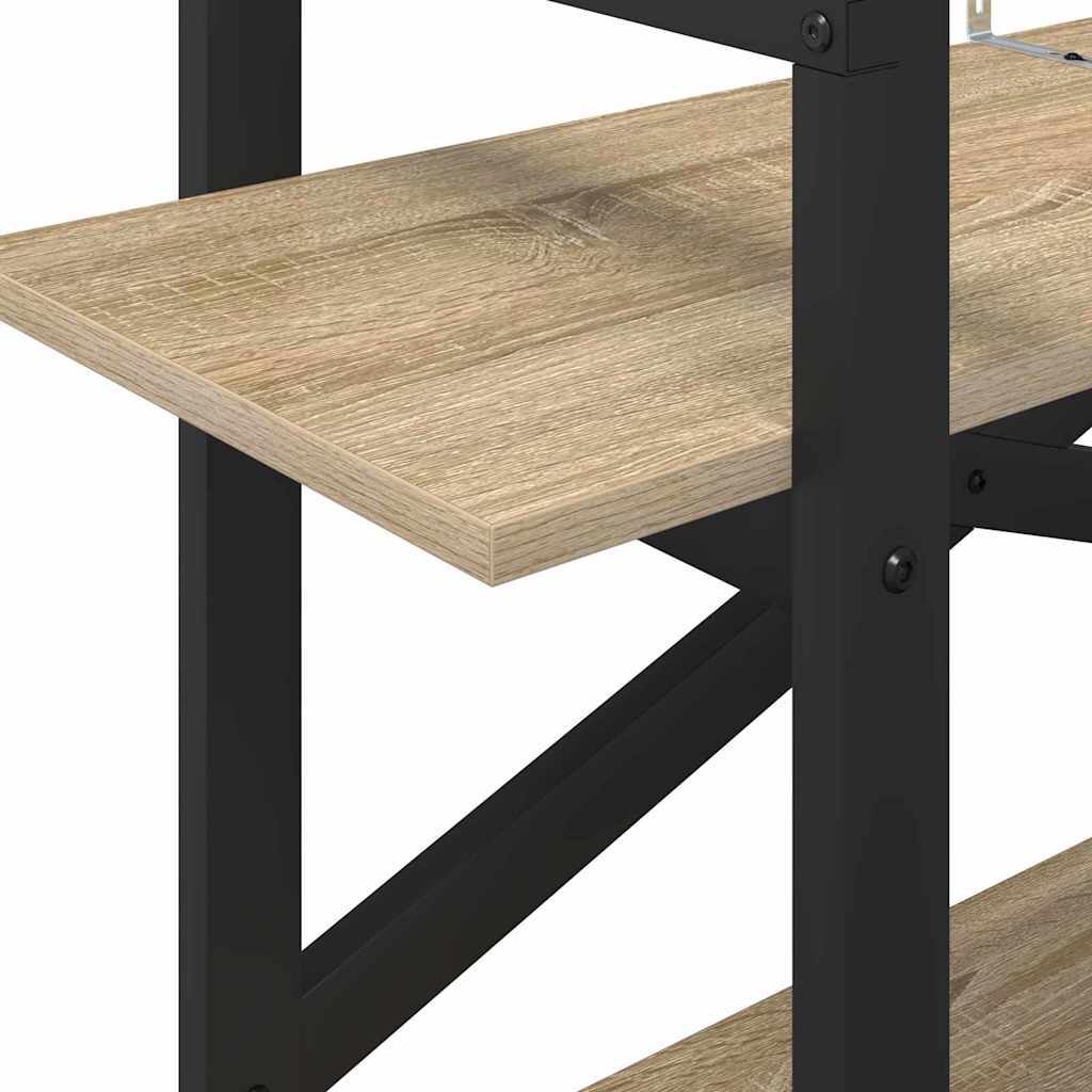 vidaXL Bücherregal Sonoma-Eiche 100 x 33,5 x 64 cm Holzwerkstoff