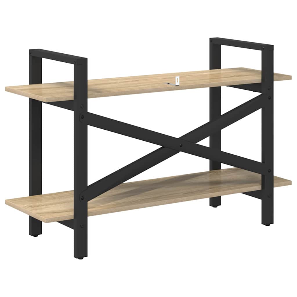 vidaXL Bücherregal Sonoma-Eiche 100 x 33,5 x 64 cm Holzwerkstoff
