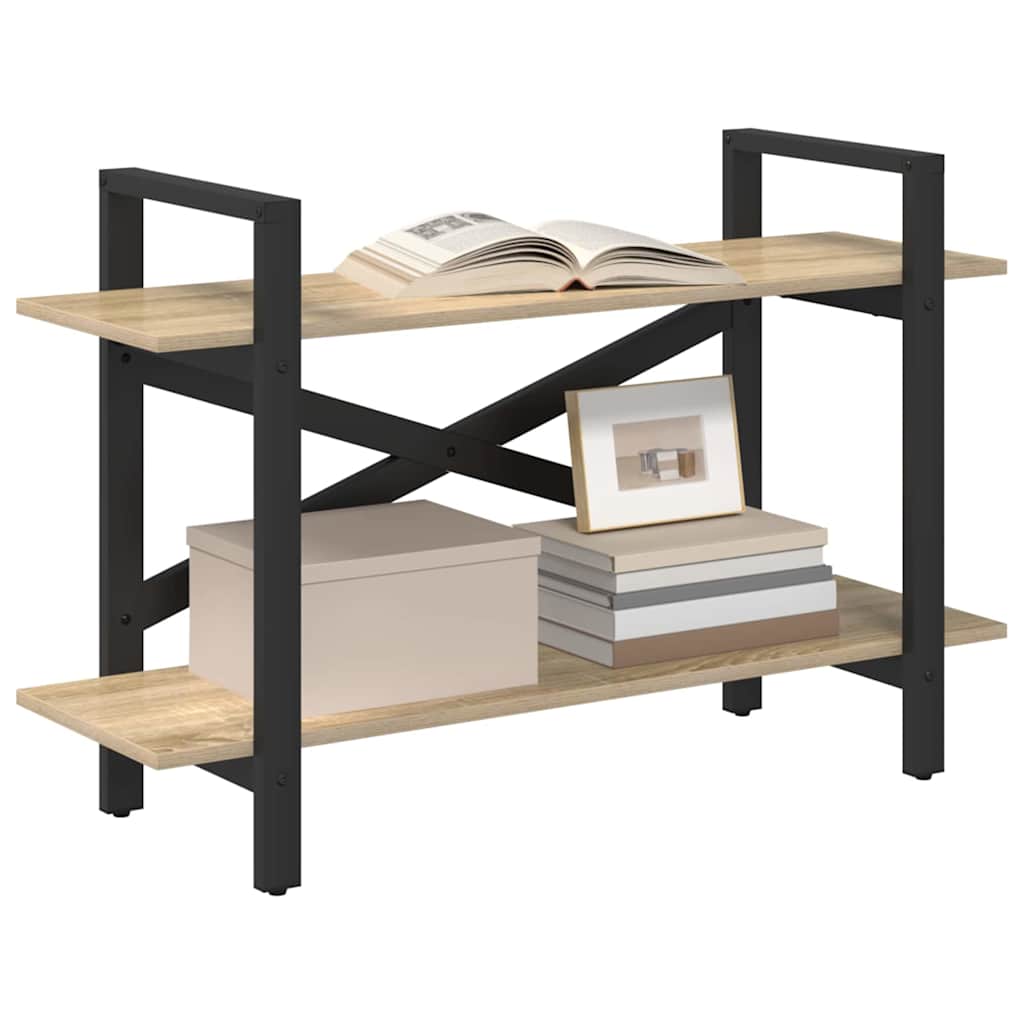 vidaXL Bücherregal Sonoma-Eiche 100 x 33,5 x 64 cm Holzwerkstoff