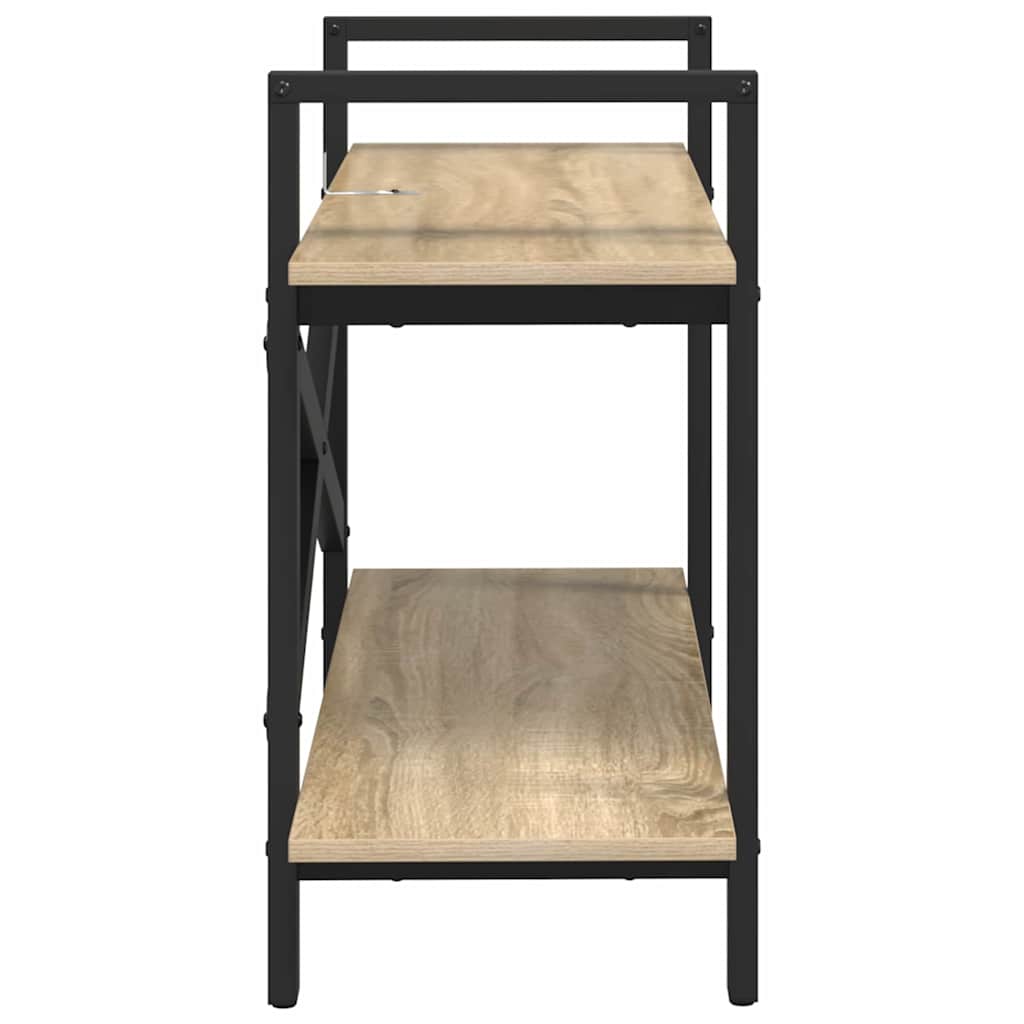 vidaXL Bücherregal Sonoma-Eiche 100 x 33,5 x 64 cm Holzwerkstoff