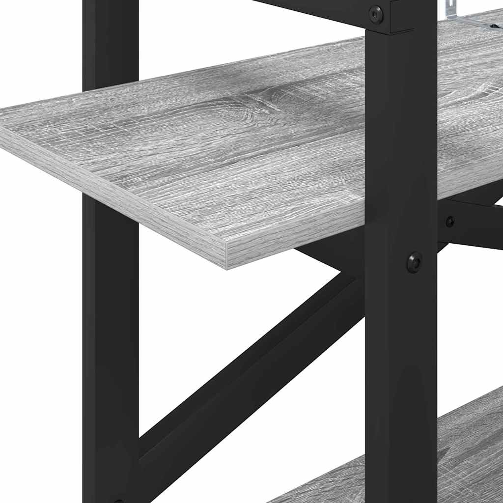 vidaXL Bücherregal Graues Sonoma 100 x 33,5 x 64 cm Holzwerkstoff