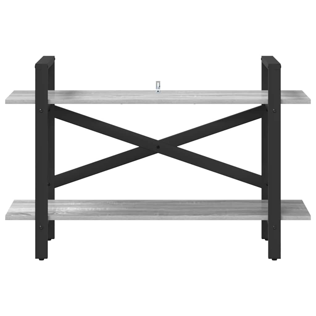 vidaXL Bücherregal Graues Sonoma 100 x 33,5 x 64 cm Holzwerkstoff