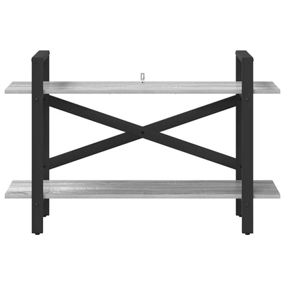 vidaXL Bücherregal Graues Sonoma 100 x 33,5 x 64 cm Holzwerkstoff