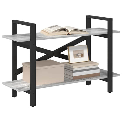vidaXL Bücherregal Graues Sonoma 100 x 33,5 x 64 cm Holzwerkstoff