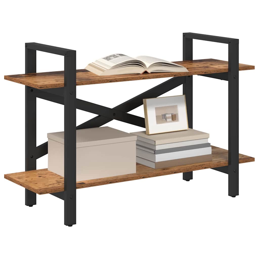 vidaXL Bücherregal Altholz 100 x 33,5 x 64 cm Holzwerkstoff