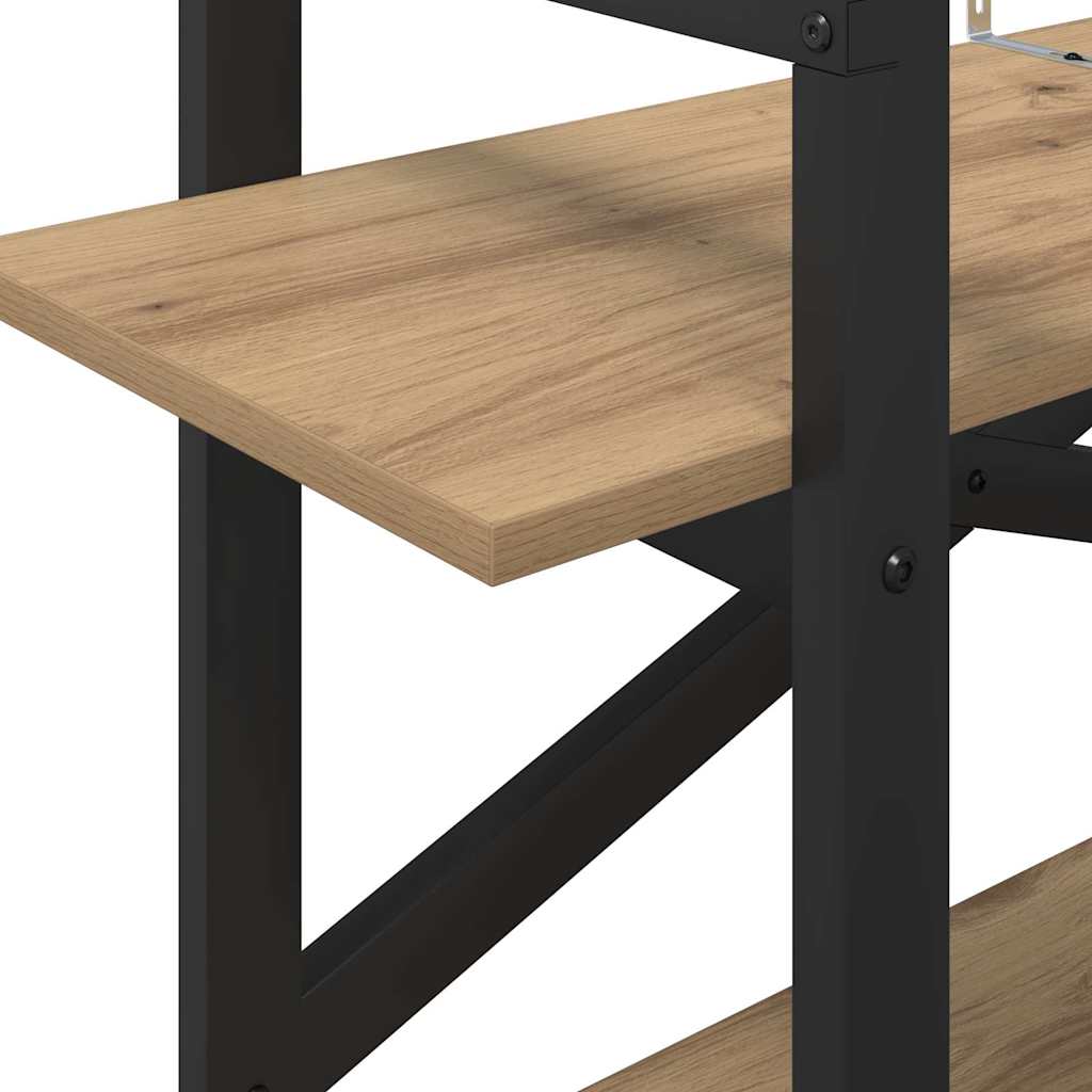 vidaXL Bücherregal Artisan-Eiche 100 x 33,5 x 64 cm Holzwerkstoff