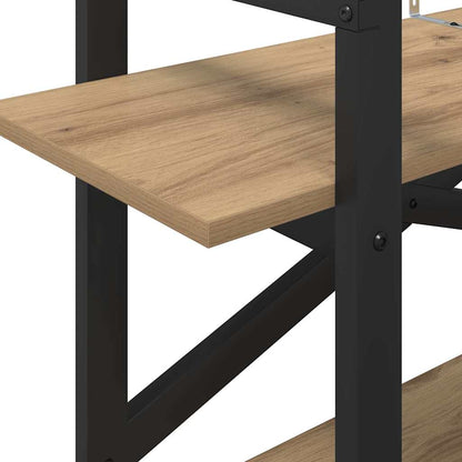 vidaXL Bücherregal Artisan-Eiche 100 x 33,5 x 64 cm Holzwerkstoff
