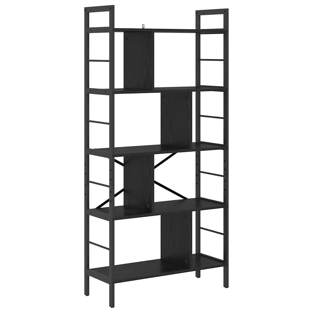 vidaXL Bücherregal Schwarz Eichen-Optik 75 x 30 x 156 cm Holzwerkstoff