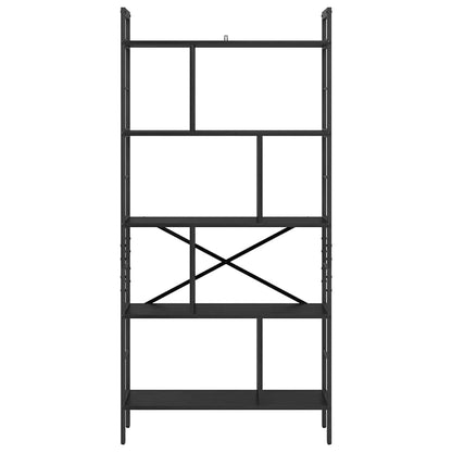 vidaXL Bücherregal Schwarz Eichen-Optik 75 x 30 x 156 cm Holzwerkstoff