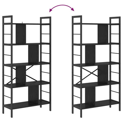 vidaXL Bücherregal Schwarz Eichen-Optik 75 x 30 x 156 cm Holzwerkstoff