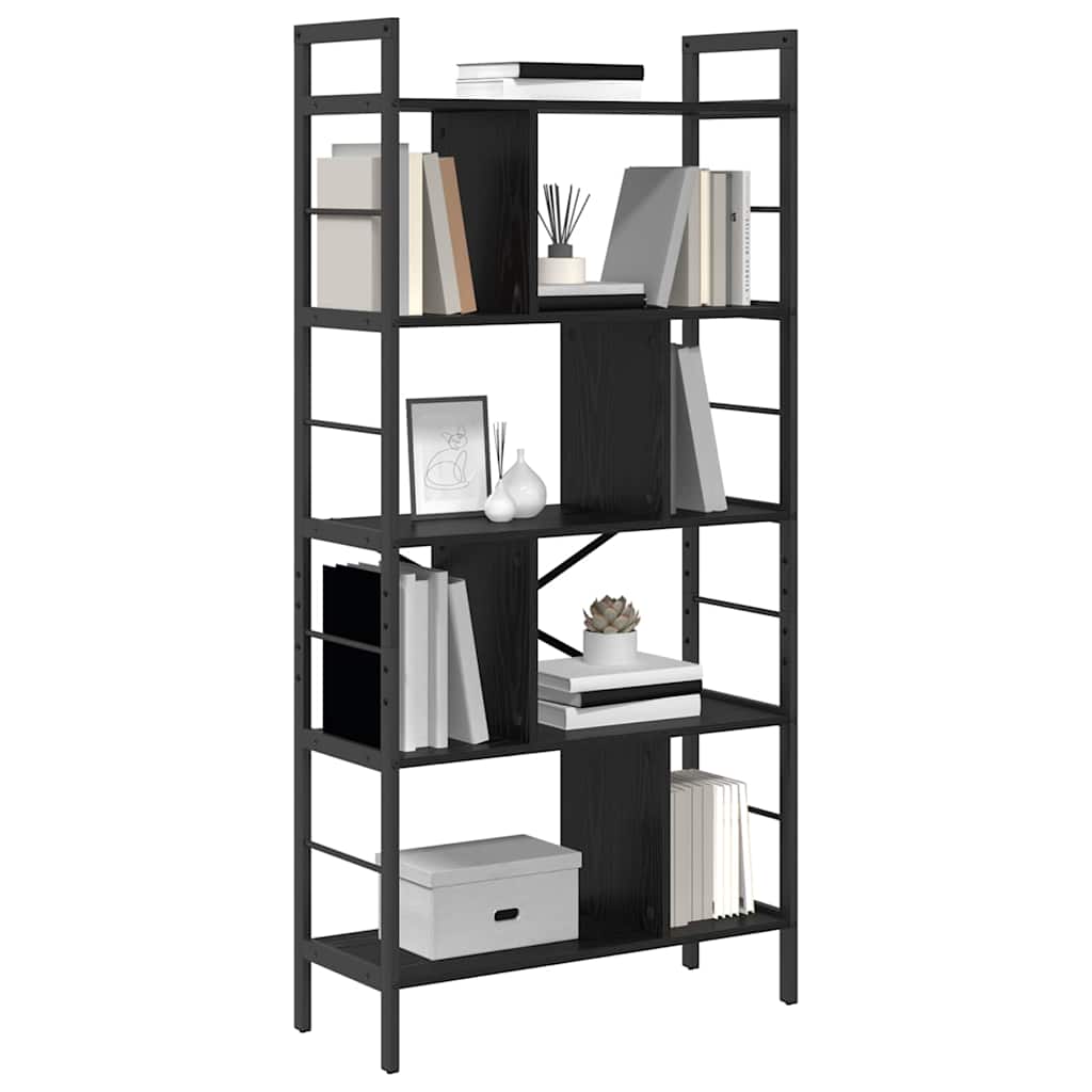 vidaXL Bücherregal Schwarz Eichen-Optik 75 x 30 x 156 cm Holzwerkstoff