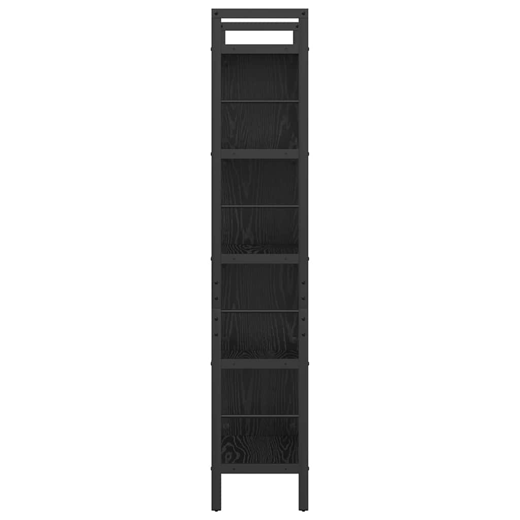vidaXL Bücherregal Schwarz Eichen-Optik 75 x 30 x 156 cm Holzwerkstoff