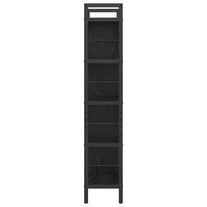 vidaXL Bücherregal Schwarz Eichen-Optik 75 x 30 x 156 cm Holzwerkstoff