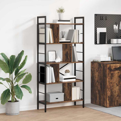 vidaXL Bücherregal Geräucherte Eiche 75 x 30 x 156 cm Holzwerkstoff
