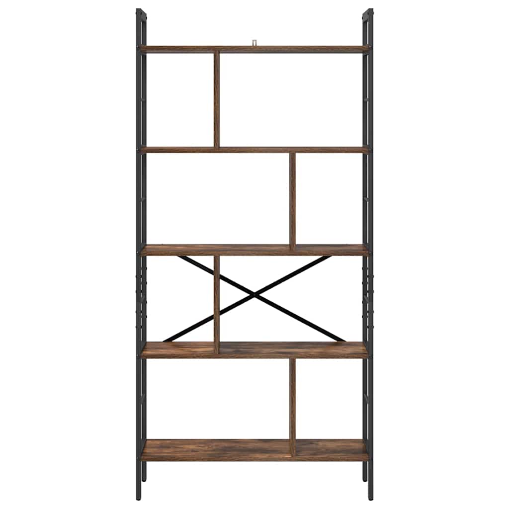 vidaXL Bücherregal Geräucherte Eiche 75 x 30 x 156 cm Holzwerkstoff
