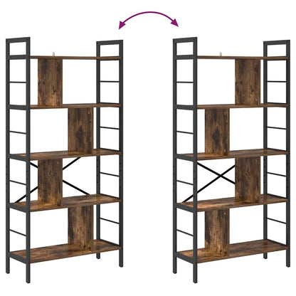 vidaXL Bücherregal Geräucherte Eiche 75 x 30 x 156 cm Holzwerkstoff