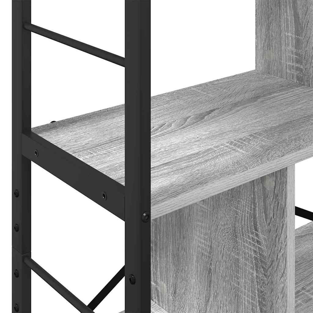 vidaXL Bücherregal Graues Sonoma 75 x 30 x 156 cm Holzwerkstoff